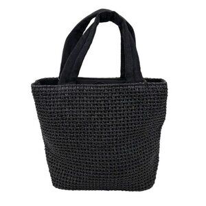 Mondani New York Black Braided Handbag